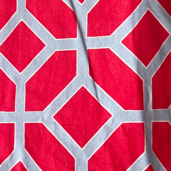 NWT GRETCHEN SCOTT Hope Dress Lucy in the Sky Coral Peri Geo Ruffle Tiered Sz L - Picture 6 of 8